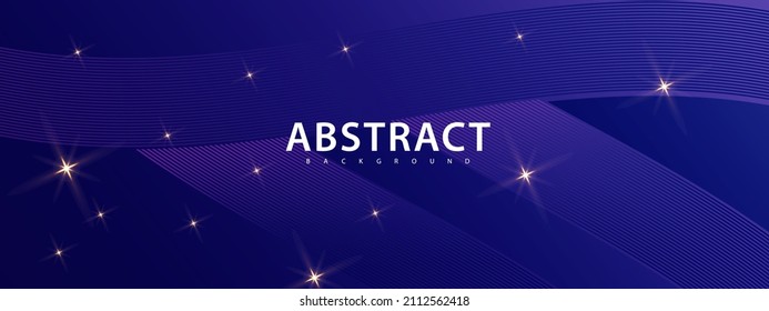 Banner design with diagonal dark blue stripe pattern. Vector horizontal template for digital lux business banner, formal invitation, luxury voucher