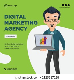 Banner design of digital marketing agency template.