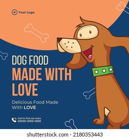 Diseño de carteles de comida para perros hecha con plantilla de amor.