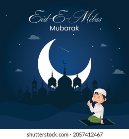 Banner design of Eid-E-Milad Mubarak template. 