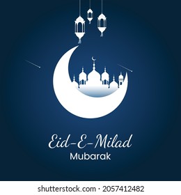 Banner design of Eid-E-Milad Mubarak template. 