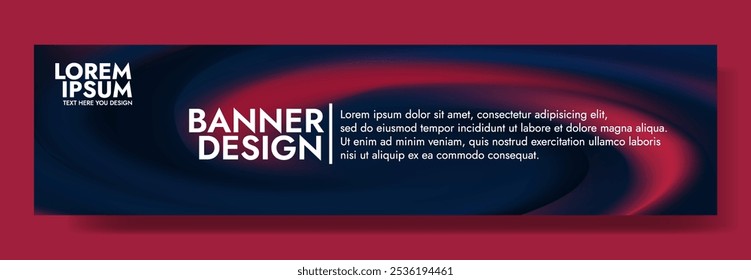 Un diseño de Anuncio con un gradiente de remolino con tonos rojos y azules. 