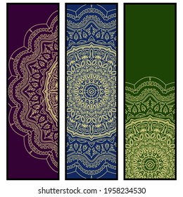 Banner design with floral mandala. Vector illustration