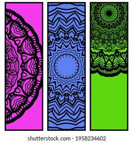 Banner design with floral mandala. Vector illustration