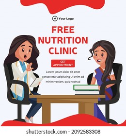 Banner Design Of Free Nutrition Clinic Template.