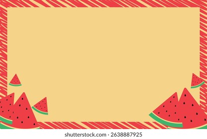 Banner design from fruit concept. Watermelon element creative illustration