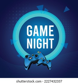 Banner design of game night template. 