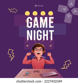 Banner design of game night template. 