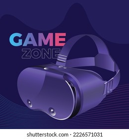 Banner design of game zone template. 