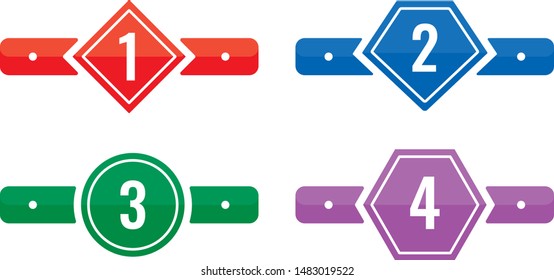 banner design. geometric graphic elements. four steps