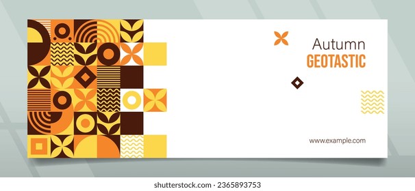 Bannerdesign mit geometrischer Form und abstraktem Konzept, geeignet für Kunst, Veranstaltung, Feier, Feier, Graduierung, Eröffnung, Verkauf, Werbung und andere