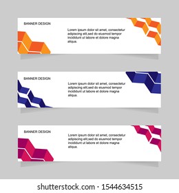 Banner design geometric web template