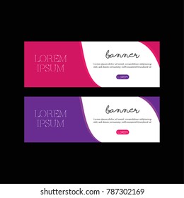 Banner  Design. Gift card template. Vector Illustration. Abstract purple and magenta poster 