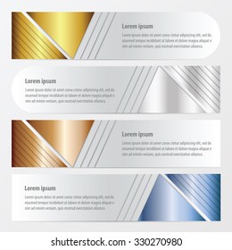 banner design   gold, bronze, silver, blue color