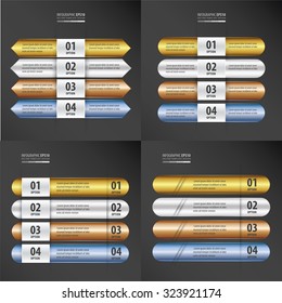 Banner Design gold gradient set