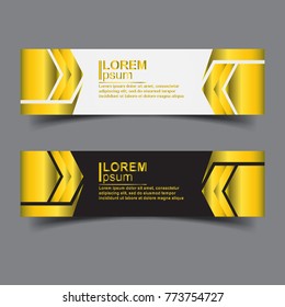 Banner Design with Gold Texture vector