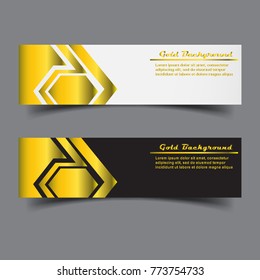 Banner Design with Gold Texture vector