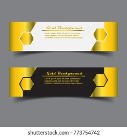 Banner Design with Gold Texture vector