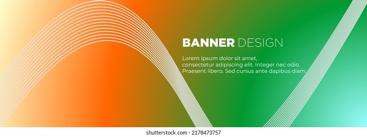 banner design with gradient color