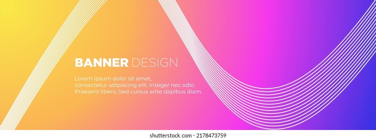 banner design with gradient color