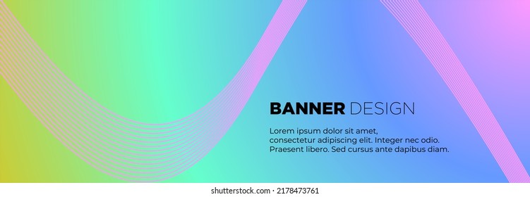 banner design with gradient color