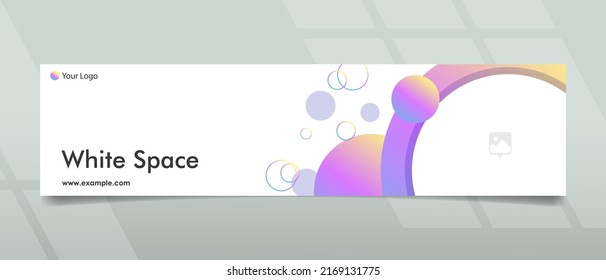 Banner design with gradient concept and round shape