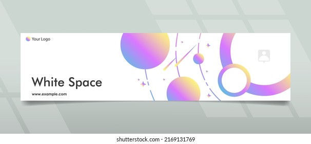 Banner design with gradient concept and universe shape
