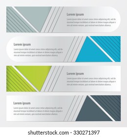 banner design Green, blue, gray color