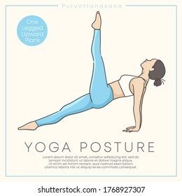 Banner design with hand drawn illustration of healthy young woman practicing yoga in pastel outfit : Vector Illustration
