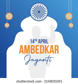 Banner design of Happy Ambedkar Jayanti  template.