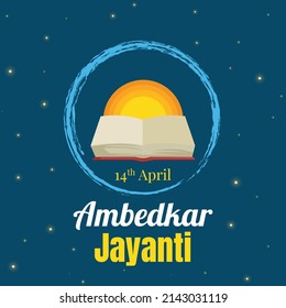 Banner design of Happy Ambedkar Jayanti  template.