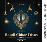 Banner design of happy bandi chhor diwas template.