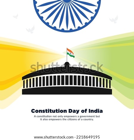 Banner design of Happy Constitution Day of India template.