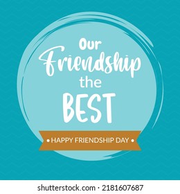 Banner design of happy friendship day template.