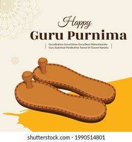 Banner design of happy guru Purnima Indian festival template.
