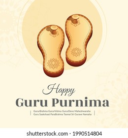 Banner design of happy guru Purnima Indian festival template.