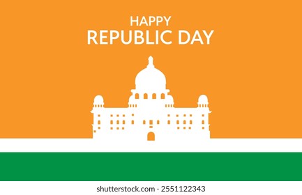 Diseño de Anuncio de la feliz Plantilla del día de la república india.