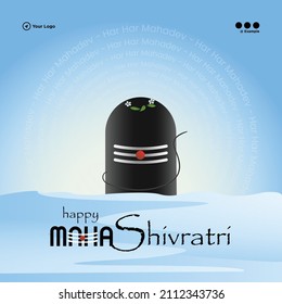 Banner design of happy maha shivratri Indian Hindu festival template