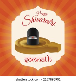 Banner design of happy maha shivratri template.