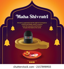 Banner design of happy maha shivratri template.