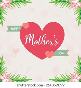 Banner design of happy mother's day  cartoon style template.