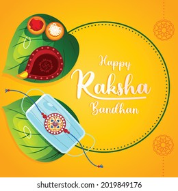 Banner design of happy Raksha Bandhan template.