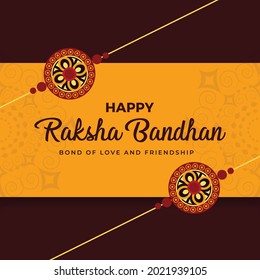 Banner design of happy Raksha Bandhan Indian festival template.