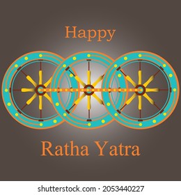 Banner design of happy Ratha Yatr, Vector graphic illustration.