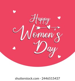 Banner design of happy women's day template with background.