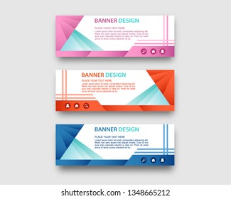 Banner design, header page cover, background corporate, modern vector, label geometric