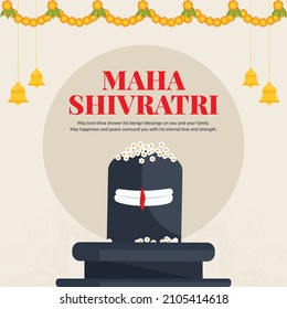 Banner design of Hindu festival maha shivratri template.