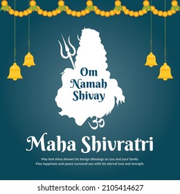 Banner design of Hindu festival maha shivratri template.