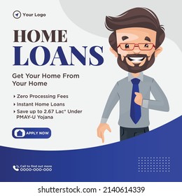 Banner Design Of Home Loans Template.