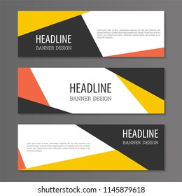 Two Side Business Web Banner Standard Stock Vector (Royalty Free ...